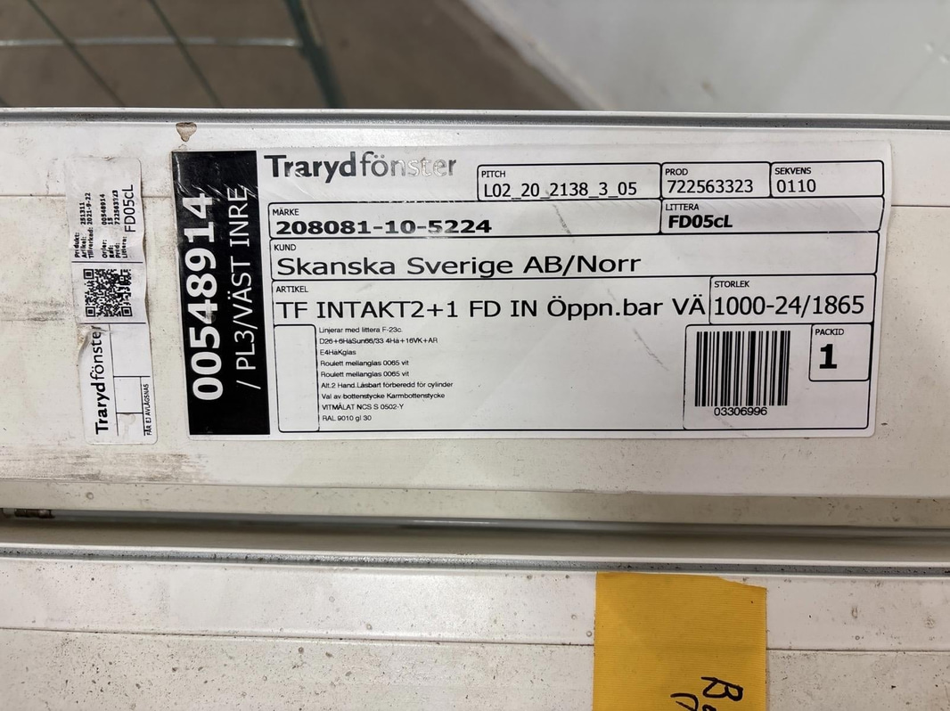 2 pcs. glazed doors, Traryd Fönster