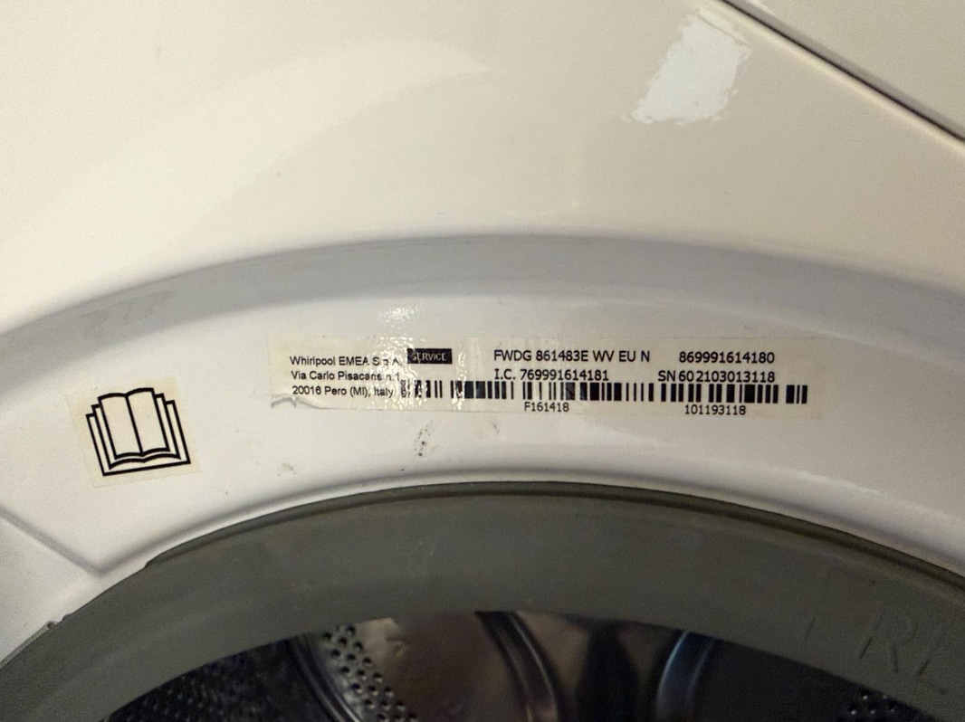 Tvättmaskin Whirlpool, 8+6 kg