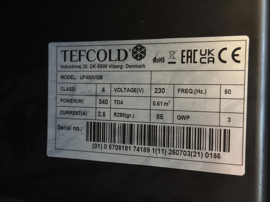 Tefcold UF400VBG freezer - defective