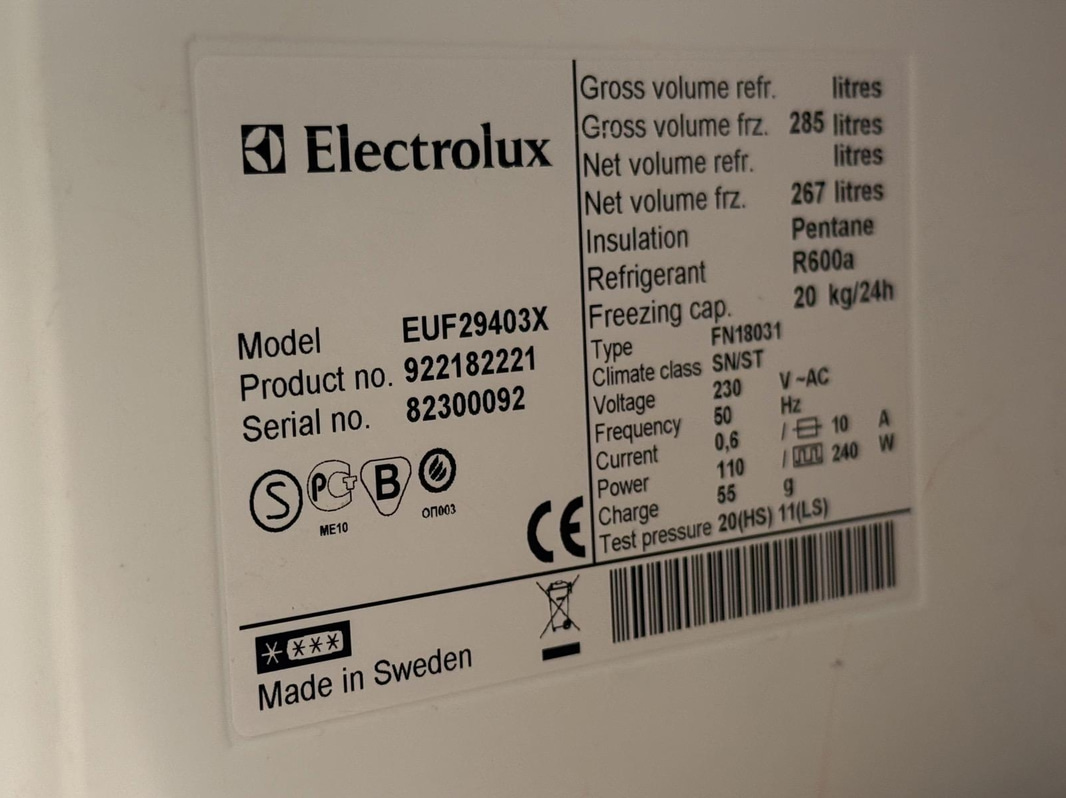 Frysskåp Electrolux EUF29403X