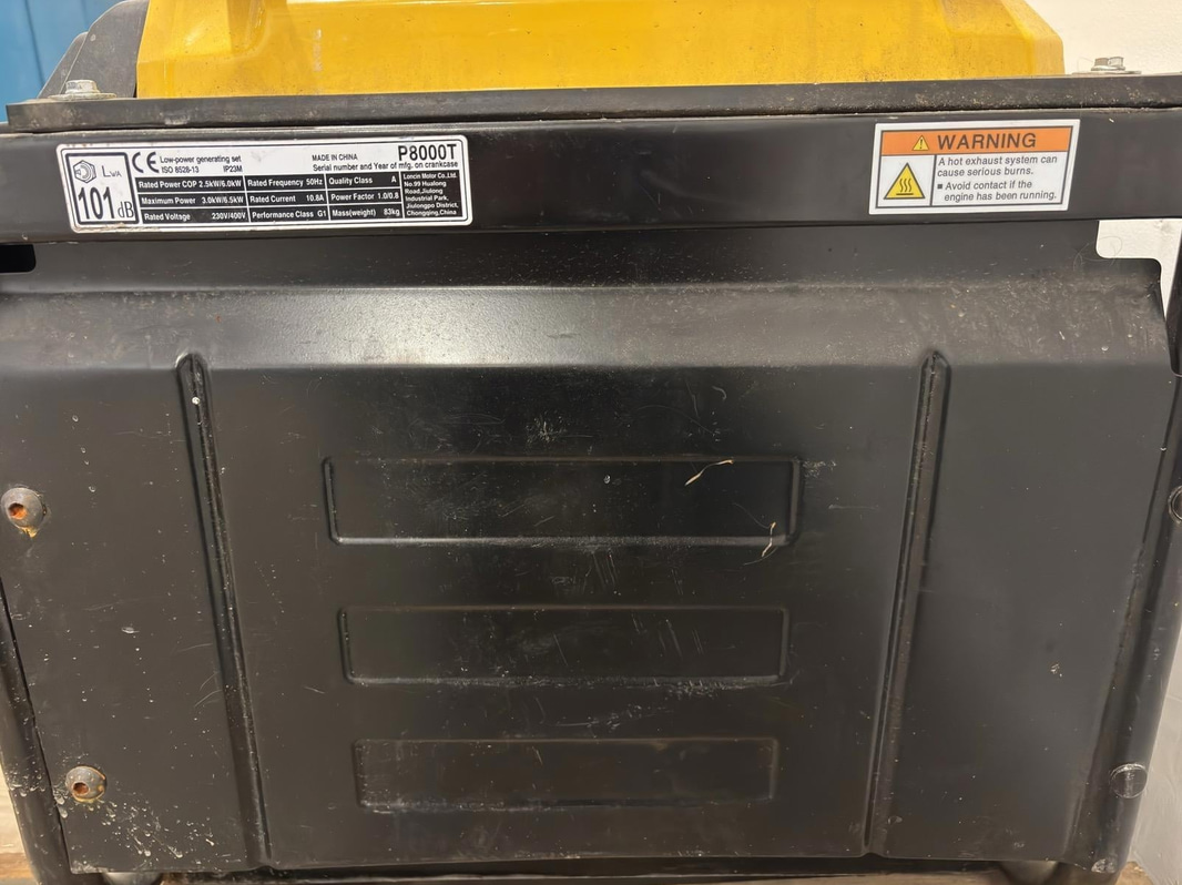 Elverk Atlas Copco P8000T, bensin, 230V