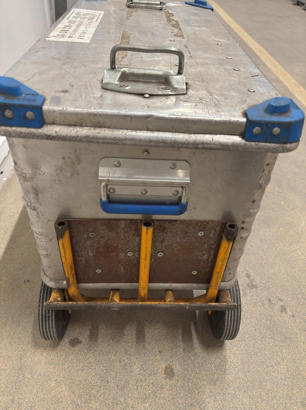 Lot of 30 ASSA ABLOY emergency exit hardware + metal trolley