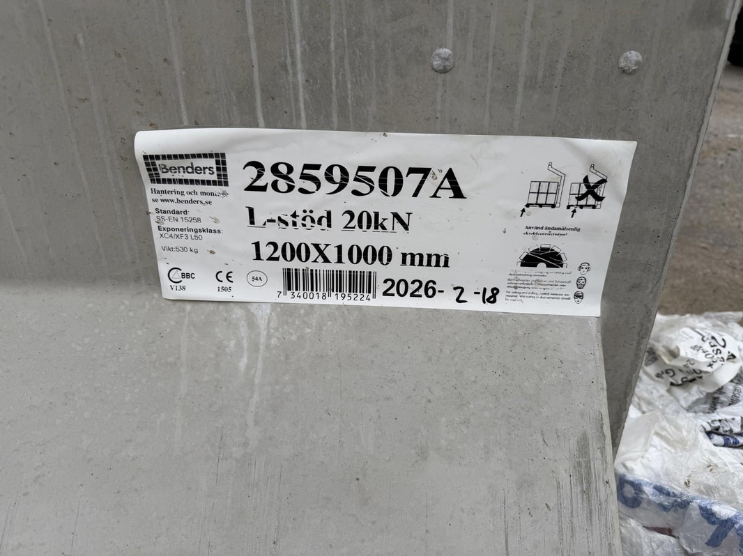 L-shaped support 1200 x 1000 mm