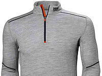 UNDERTRÖJA HH 75107-930 GRÅ, KORT DRAGKEDJA LIFA MERINO STL. XL