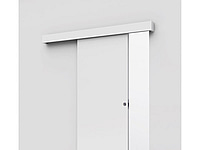 SKJUTDÖRR UTANPÅLIGGANDE SLÄT KOMPAKT 10X21 MED SKENA