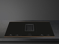 Induktionshäll Smeg med integrerad köksfläkt 80 cm, Svart Dolce Stil Novo. HOBD682R