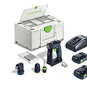 SKRUVDRAGARE FESTOOL CXS 18-SET, 18V. M BATT, LADD &VINKELCHUCK