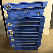 10 st Lagerlådor 600x400, blå