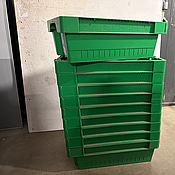 10 st lagerlådor Schäfer, 600x400, grön