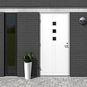 YTTERDÖRR SOLID ELEMENTS VISBY VIT 10X21 VÄNSTER