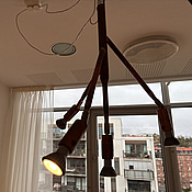 Taklampa Kvist 4 i rå koppar, Örsjö Belysning