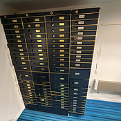 4 st. Bankfack Rosengren, tillhörande lådor, ej komplett