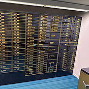 8 st. Bankfack Rosengren, tillhörande lådor, ej komplett, olika modeller