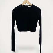 Långärmad tröja Teurn, Moha Jersey top, svart, stl. XS