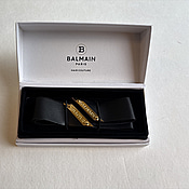 Hårband i läder med 14k guldpläterade detaljer Balmain Paris
