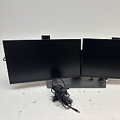 2 st. Datorskärmar Dell P2422H inkl. stativ och dock