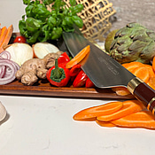 2 st. Kockkniv Bon Centuri Chefs Knife, 20 cm, Bordeaux red.