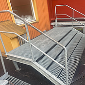 Plattformtrappa galvaniserad, industriell