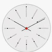 Väggklocka Arne Jacobsen Bankers vit. Ord. pris inkl. moms: ca 2999 kr.
