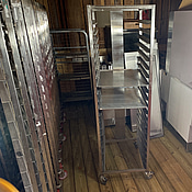 Degvagn rostfritt, slätplåt 600x450 mm, 21 gejder