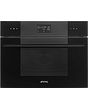 Kombinationsmikrovågsugn Smeg 45 cm Svart Linea SO4102M1B3
