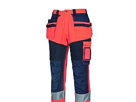 Hantverksbyxa Hivis Klass 2, stl. C46/146, orange/blå