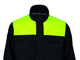 REFECTIVE JACKA GESTO, SVART/GUL, STL. 2XL