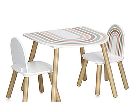 Barnbord med stolar Zeller, Rainbow