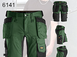 SHORTS SNICKERS 6141 GRÖN, STRETCH AW HF STL .46