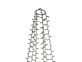 Konstsmide Julgransslinga cluster 6651-100, svart kabel, 4 m Varmvit