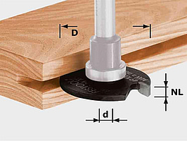 FRÄSSTÅL FESTOOL SKIVNOT, HW D40X5