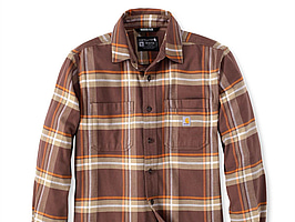 Skjorta Carhartt  flanell  brun/beige stl. l