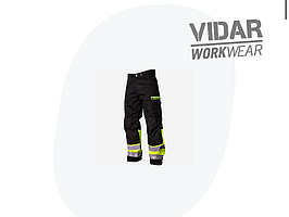 ARBETSBYXA VIDAR WORKWEAR V500551C154  svart/gul stl. C154