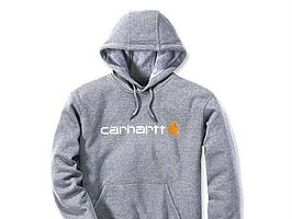 HUVTRÖJA CARHARTT 100074, GRÅMELERAD LOGO STL. M