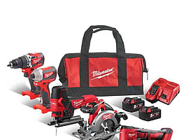 KOMBIKIT MILWAUKEE M18 FPP5K, FPP5K-502B. 2X5AH. LADDARE