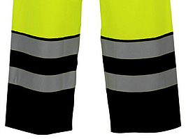 REGNMIDJEBYXA ABEKO 010020 PU VARSEL KL 2, GUL/SVART, STL. 3XL