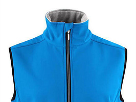 4 st. SOFTSHELLVÄST PRINTER ACTIVE WEAR, TRIAL, OCEANBLÅ, STL. L