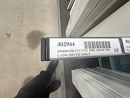 20 st. Dörromfattning mdf 16x145 mm l:4200 mm vit 0502-y, 561501