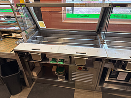 Exponeringskyl/saladette med ränna - H&K International