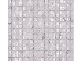 0,553 kvm Mosaik glas natursten XIC 1011 vit