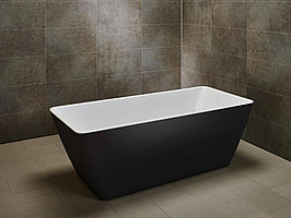 BADKAR CAMARGUE FRISTÅENDE MARSTRAND SVART/VIT 170X75CM