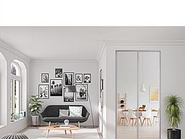 SKJUTDÖRR REGALUX 1200X2350MM SPEGEL 2-PACK