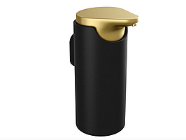 2 st. TVÅLPUMP PRESSALIT, STYLE BORSTAD MÄSSING/SVART