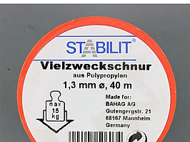 60 st. ALLROUNDSNÖRE STABILIT, MULTIFÄRGAD 1,3MM 40M