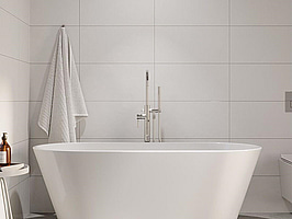 BADKAR RIVA EMMA FRISTÅENDE 160CM VIT