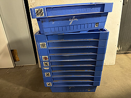 10 st Lagerlådor 600x400, blå