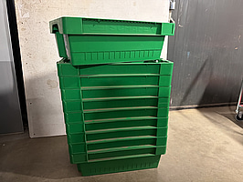10 st lagerlådor Schäfer, 600x400, grön