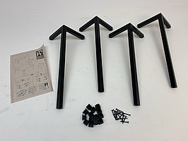 4 st. set Bordsben i stål till soffbord, House Nordic