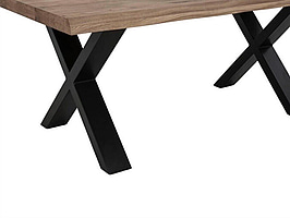 Parti med Bordsben i stål, svart