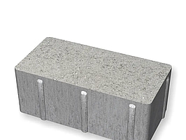 20 st. pall Marksten Benders, 2276207B Bas Skarp 210x105x80mm Grå